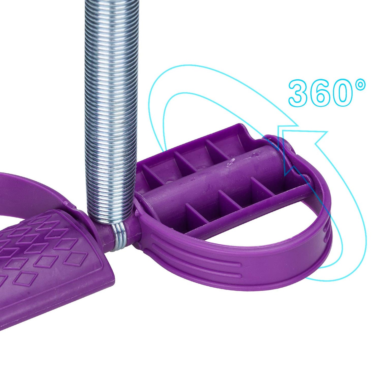 COVVY Elastic Sit Up Pull Rope Pedal Resistance Band Powerful Spring Drawstring Tummy Trimmer Equipment Portable Home Gym with Elastic Bodybuilding Fitness Slimming Training Exercise Bands (Purple)