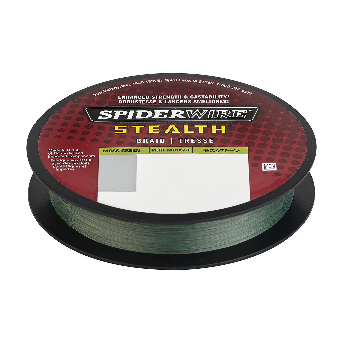 Berkley FireLine® Superline, Moss Green/Clear, 10lb | 4.5kg, 125yd | 114m Fishing Line, Suitable for Freshwater Environments