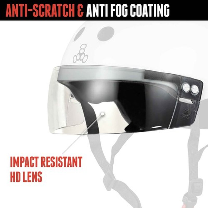 Triple Eight The Certified Sweatsaver Helmet with Visor for Roller Derby, Skateboarding and BMX, Purple Glossy, L/XL