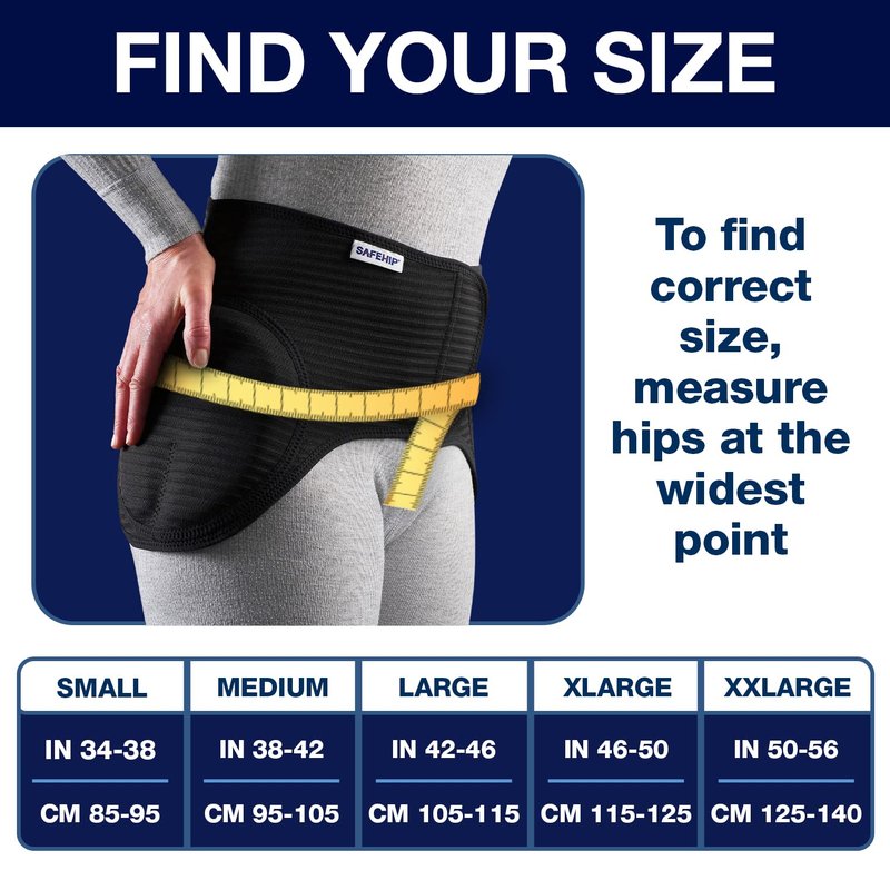 SAFEHIP Active Hip Protector Belt Fall Fracture Injury Prevention Hip Pads for Elderly Seniors, Comfortable and Breathable to Wear for Men and Women, Medium 38-42 inches by TYTEX