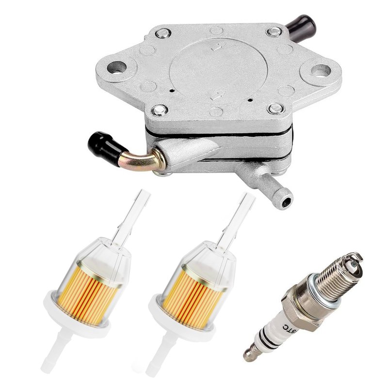 10L0L Golf Cart Fuel Pump Impulse Kit for Club Car DS & Precedent 1984-up Gas with 290FE 350FE Kawasaki Engine, Replace OEM 1014523 1014524 S 5136 FP002, Includes Filters & Spark Plug