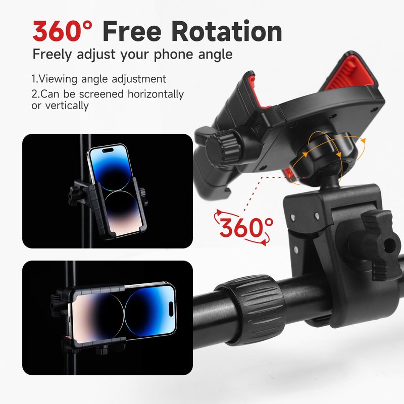 Easy Golf Cart Phone Holder Mount Compatible with EZGO for Club Car for Yamaha Golf Cart Accessories,Universal Phone Holder Compatible with iPhone for Galaxy and Smartphones Golf Cart Accessories