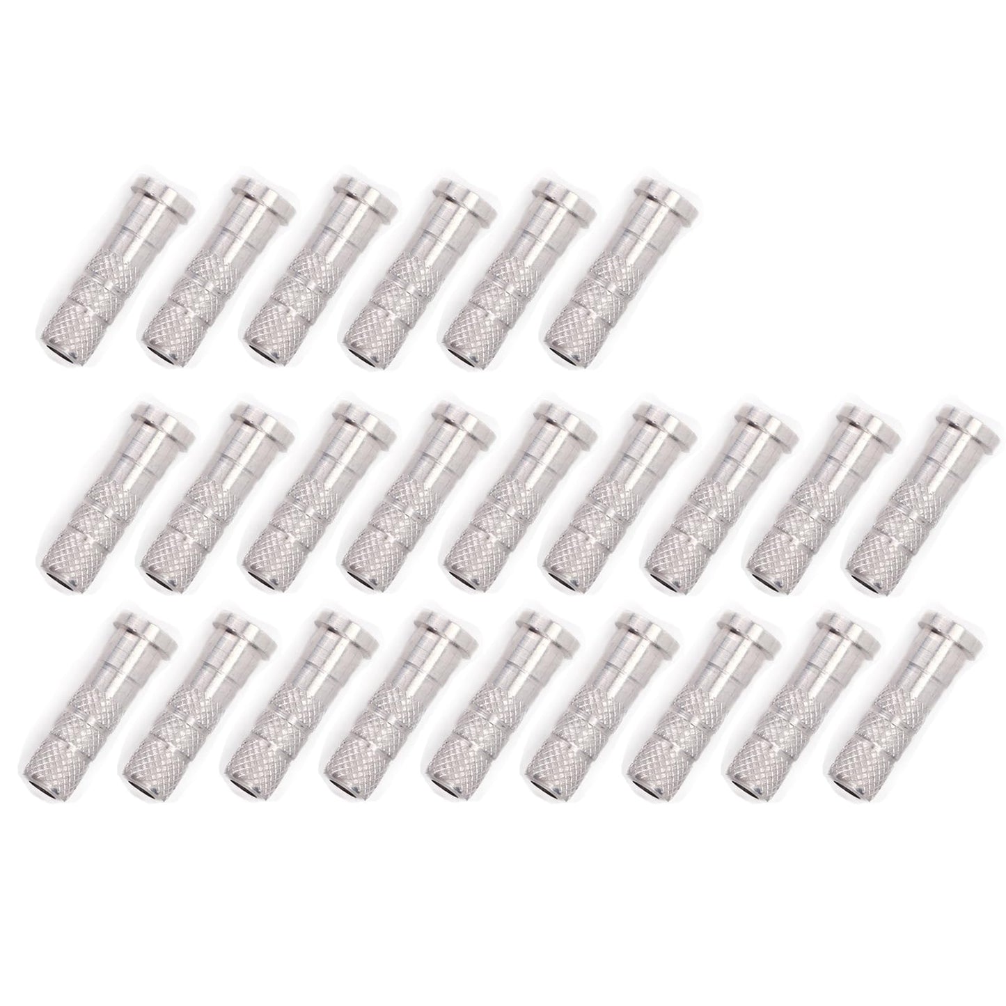 KURUGEILI 24pcs Archery Arrow Aluminum Inserts .244/6.20mm for ID 6.2mm Arrows, Replacements Archery Base Inserts Fit Compound Bow Recurve Bow Crossbow Inserts