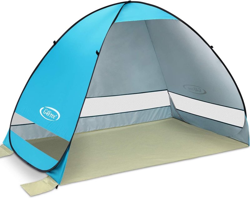 Large Pop-Up Beach Tent for 3-4 People - UPF 50+ Automatic Sun Shelter & Portable Outdoor Canopy