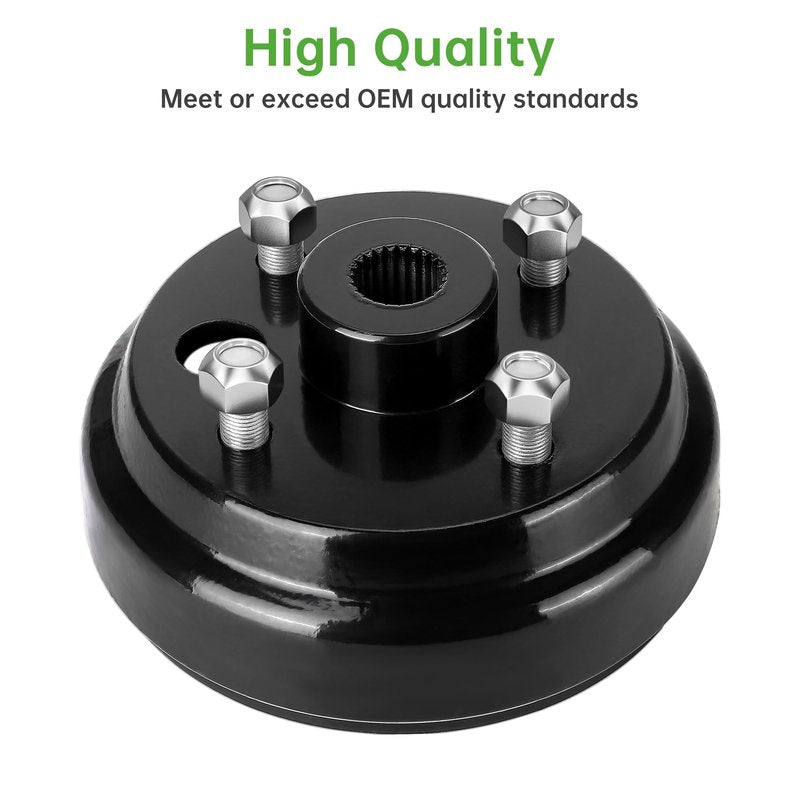 10L0L Golf Cart Brake Drum Hub Assembly for EZGO TXT 1991-up with 4 Cycle Gas Engines, 30-Tooth Spline 1 Inch Large Hole, Replace OEM 21807-G1 21807G1 41843-94