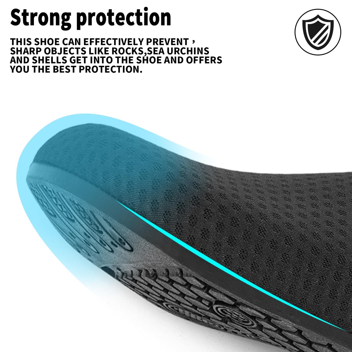 Racqua Water Shoes Swim Sea Pool Beach Shoes Aqua Lightweight Socks Shoes Non-Slip Breathable Quick-Dry Shoes for Men Women Black
