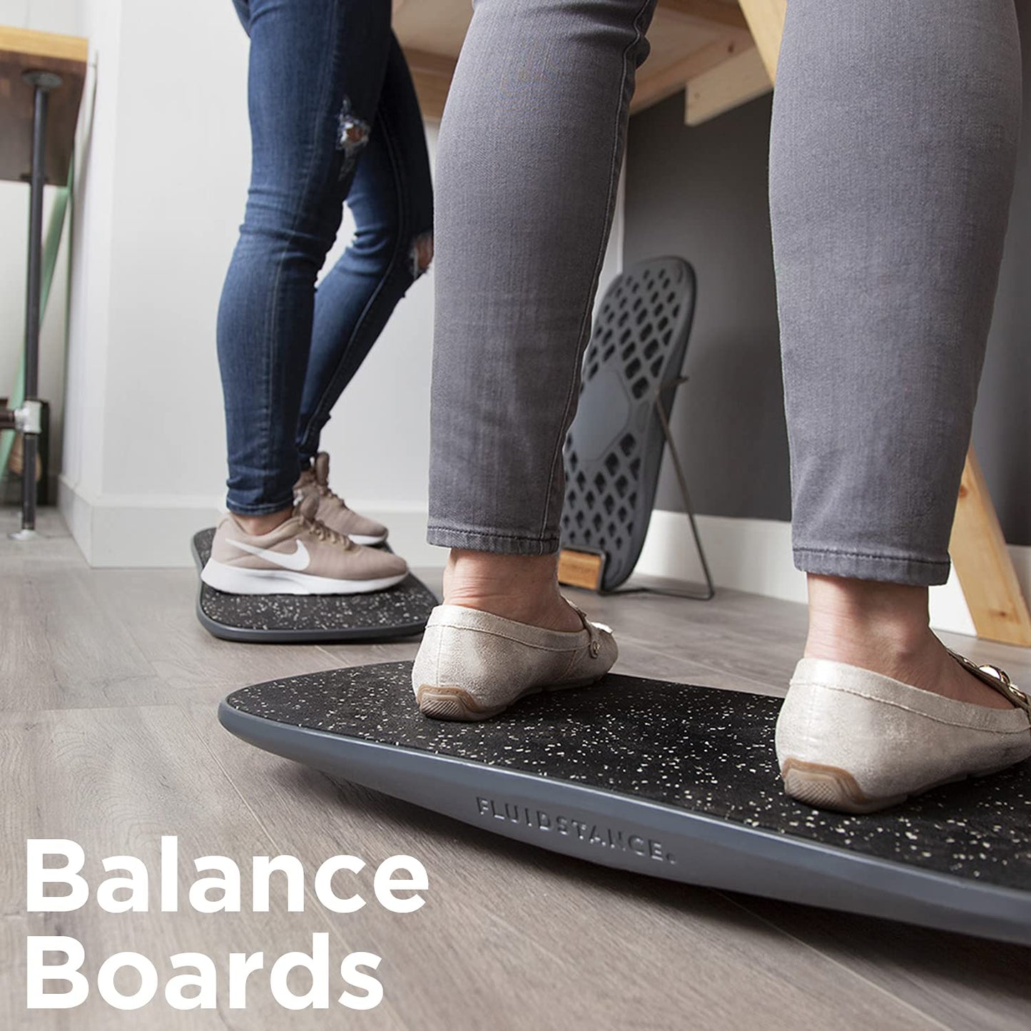 FluidStance Plane Standing Desk Balance Board - 360 Degree Rocker Board for Balance, Fatigue, and Desk Exercise - Sustainably Made, Anti Slip Wobble Balance Board - Premium Standing Desk Accessories