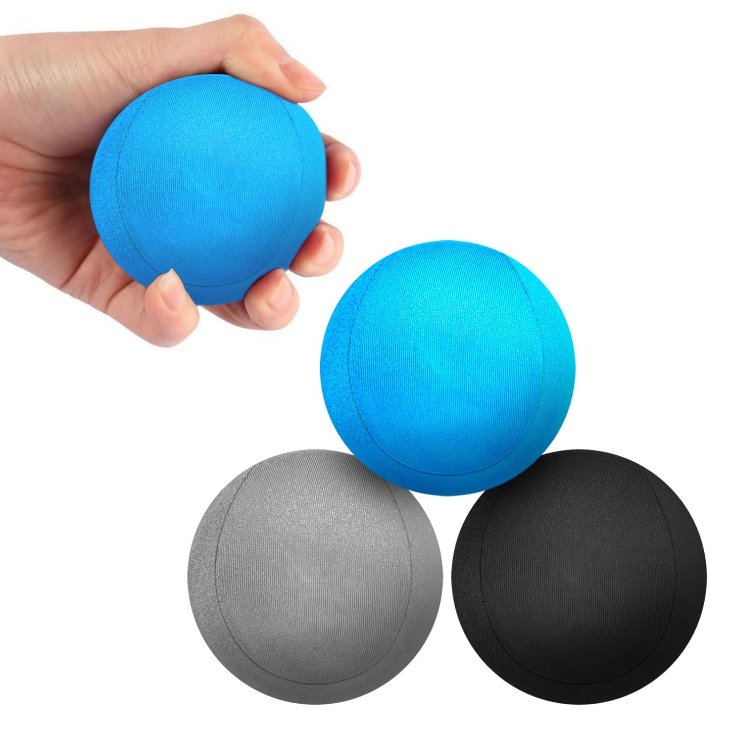 3 Pack Stress Balls for Adults, Squeeze Balls for Hand Exercisers Therapy & Anxiety Relief, Hand Strengthening Devices Help Relieve Stress, Improve Grip Strength