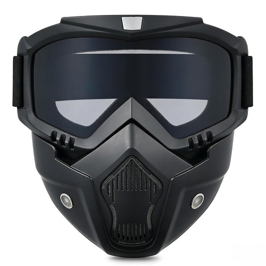 Paintball Mask Anti Fog, Full Face Tactical Mask Goggles Detachable for Motorcycle Cycling Skiing Halloween CS Game Cosplay (Black)