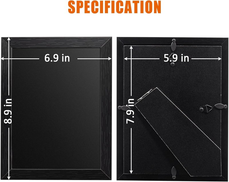 Enamel Pin Display Frame - 7x9 Shadow Box for Wall & Tabletop | Brooch Holder in Black
