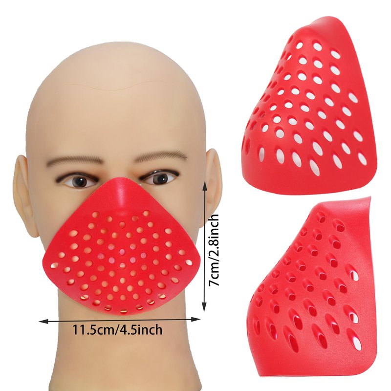 2 Pack 3D Face Shell Inner Bracket for Comfortable Mask Wearing - Silicone Faceshell for Men - Cosplay Props Lower Half Face Mask for Airsoft, Paintball, Spider Costume