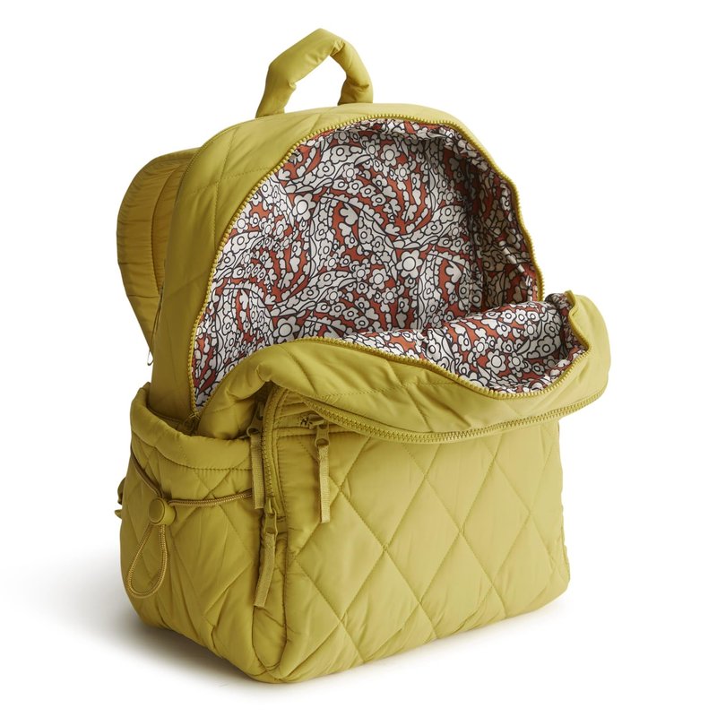 Vera Bradley Women's Featherweight Large Bancroft Backpack, Golden Olive, One Size