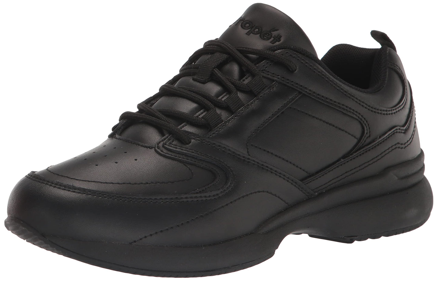 Propét Women's LifeWalker Sport Sneakers, Black, 7 X-Wide US