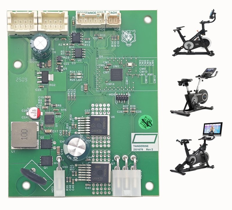 camicinta Exercise Bike Control Board Replacement Compatible with NordicTrack C22i, S10i, S15i, S22i, S27i, SE9i, X24, Studio Cycle PowerBoard, Part 430157 (Green)