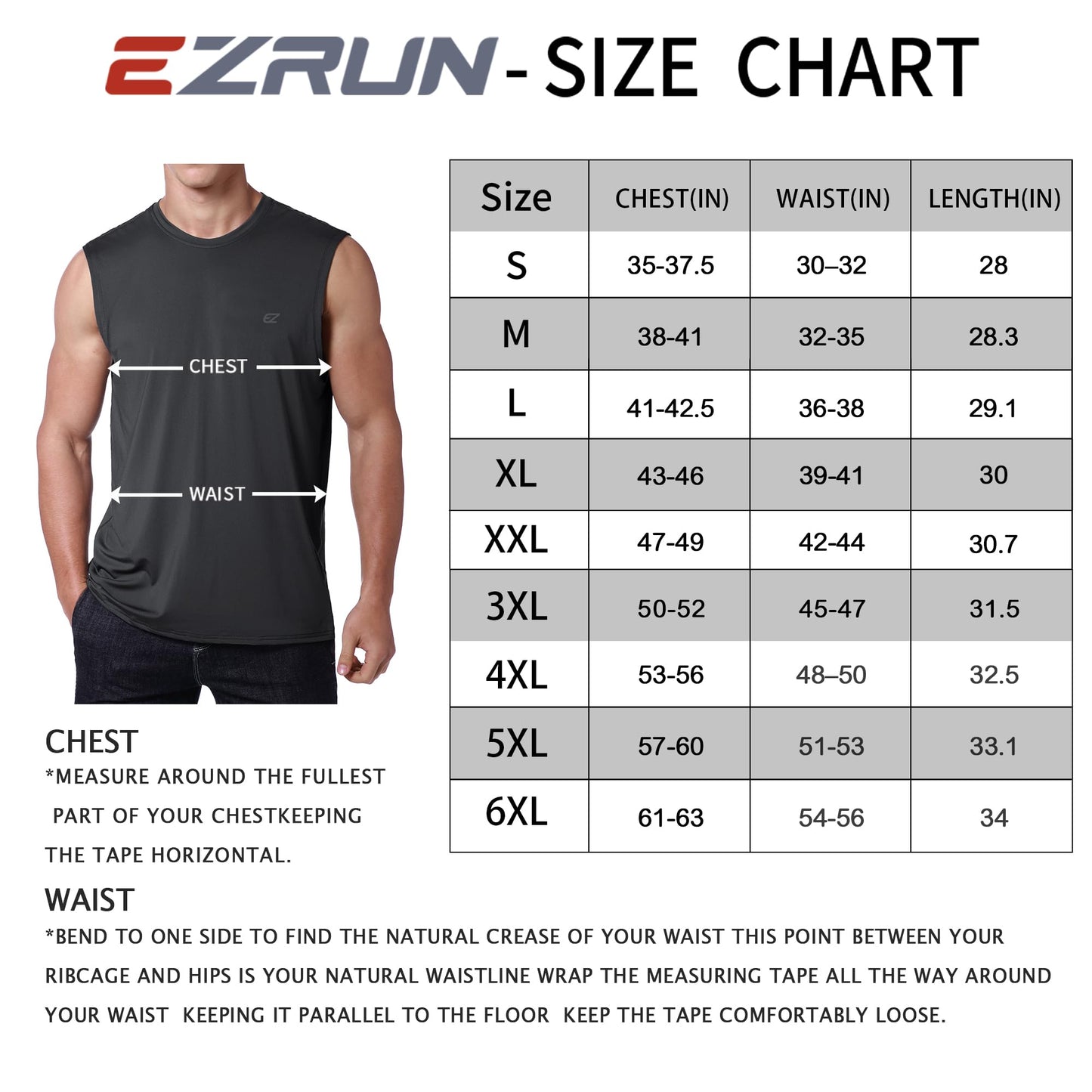 EZRUN Men's Workout Sleeveless Shirts Quick Dry Muscle Swim Shirt Gym Fitness Running Beach Tank Tops(Grey,XL)