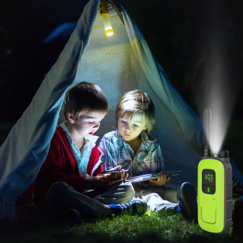 Radioddity FS-T3 Walkie Talkies for Adults Kids Long Range 4 Pack Rechargeable Walky Talky FRS Two Way Radio, 22 Channels License Free USB Charging with Flashlight Boys Girls Gift for Camping Hiking