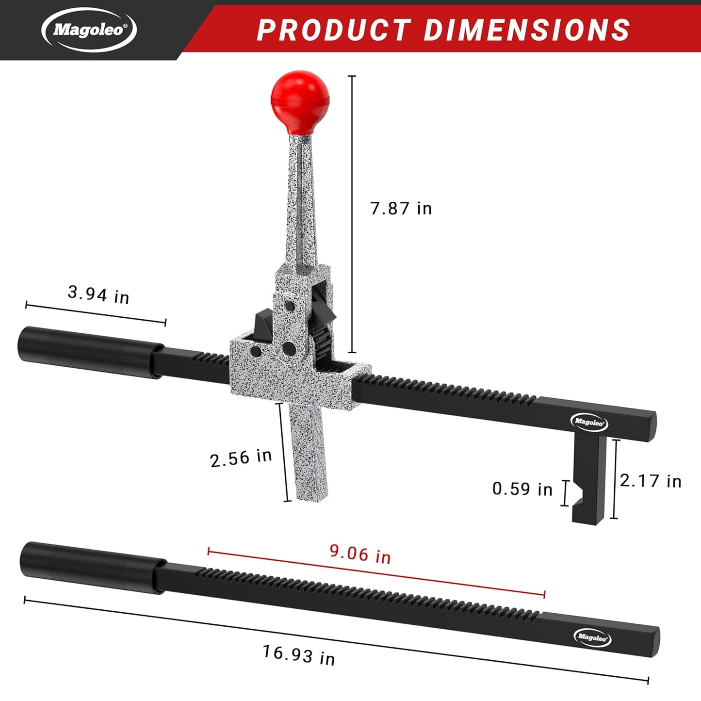 Heavy-Duty Chain Link Fence Stretcher Tool - One-Person Operation for Easy Installation & Repair | 9" Ratchet Range