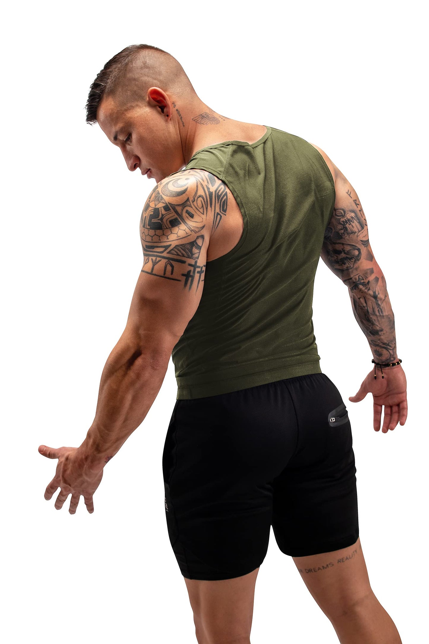 FUXERT Men's Sweat Vest Sweat Tank Top for Waist Trainer Workout Body Shaper Sauna Suit for Gym Exercise(GN 4XL/5XL)