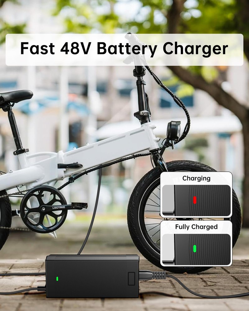 WUKUR 54.6V 2A Electric Scooter Charger 5 Connectors for 48V Lithium Batteries Compatible with Lectric XP 2.0/3.0, for Ecotric City/Beach, for Evercross H5/H7 Ebike