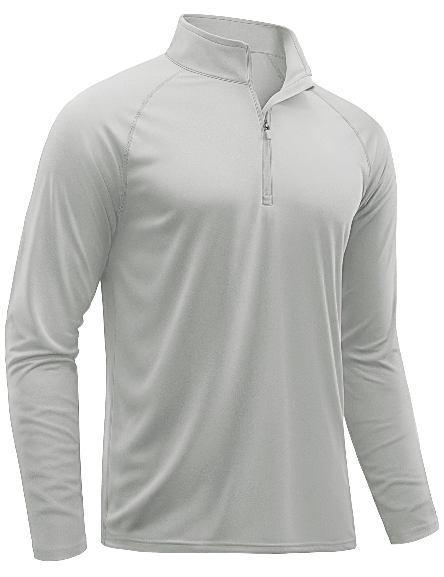 TACVASEN Men's Dry Fit Swim Shirts SPF 50+ Rash Guard Athletic Shirts Grey XXL