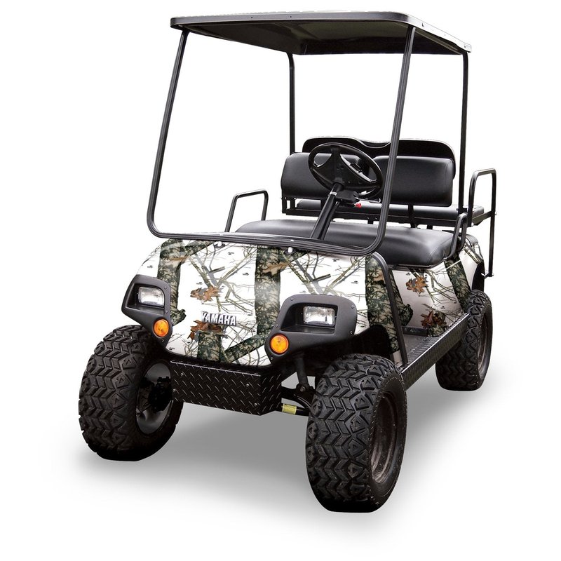 Mossy Oak Graphics Winter Camo Golf Cart Kit - Easy to Install Vinyl Wrap with Matte Finish - Camouflage for Your Golf Cart