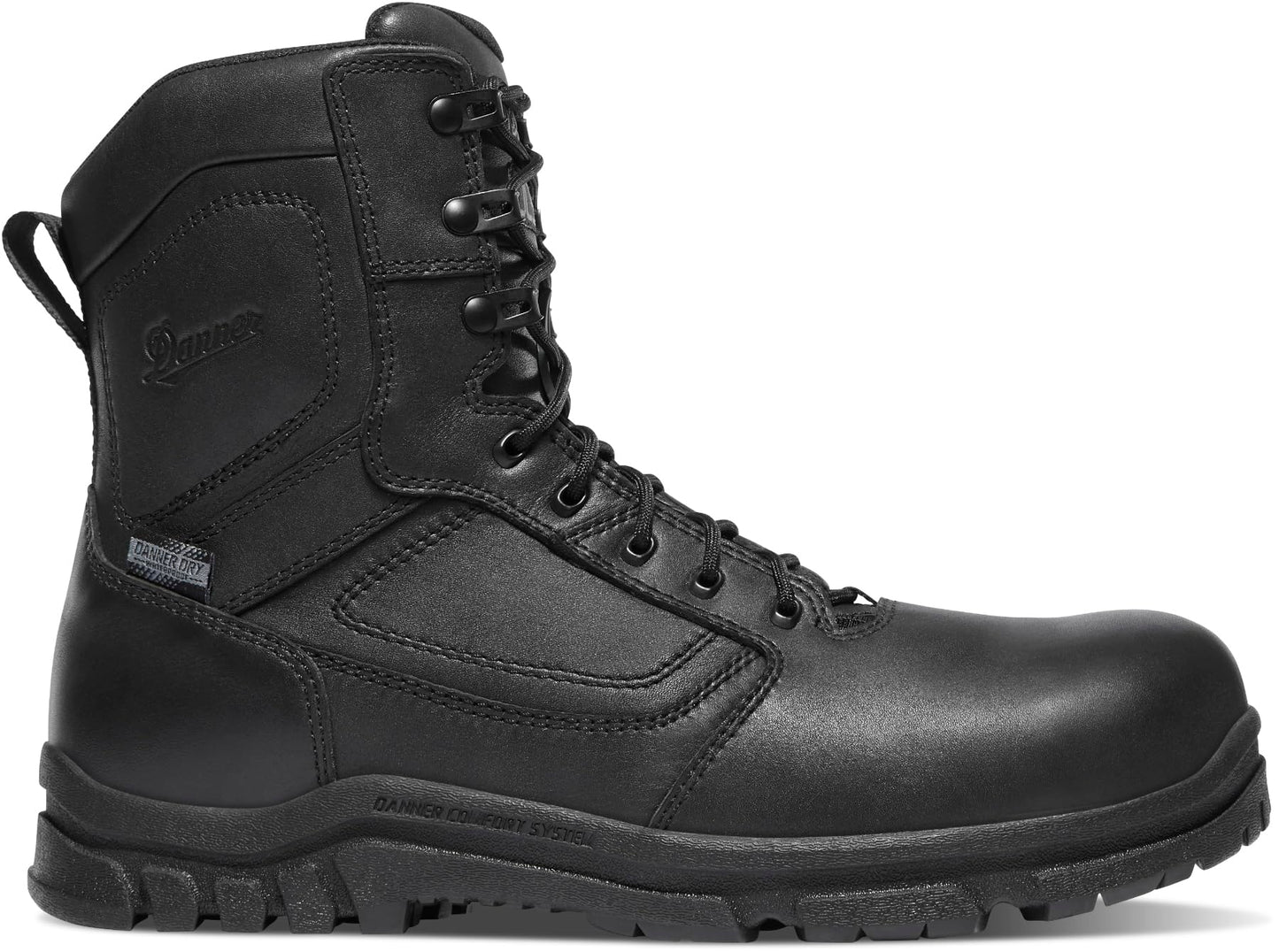 Danner Lookout EMS/CSA Side-Zip Waterproof Work Boot for Men's, Full-Grain Leather & Ripstop Nylon, Black - 12 D