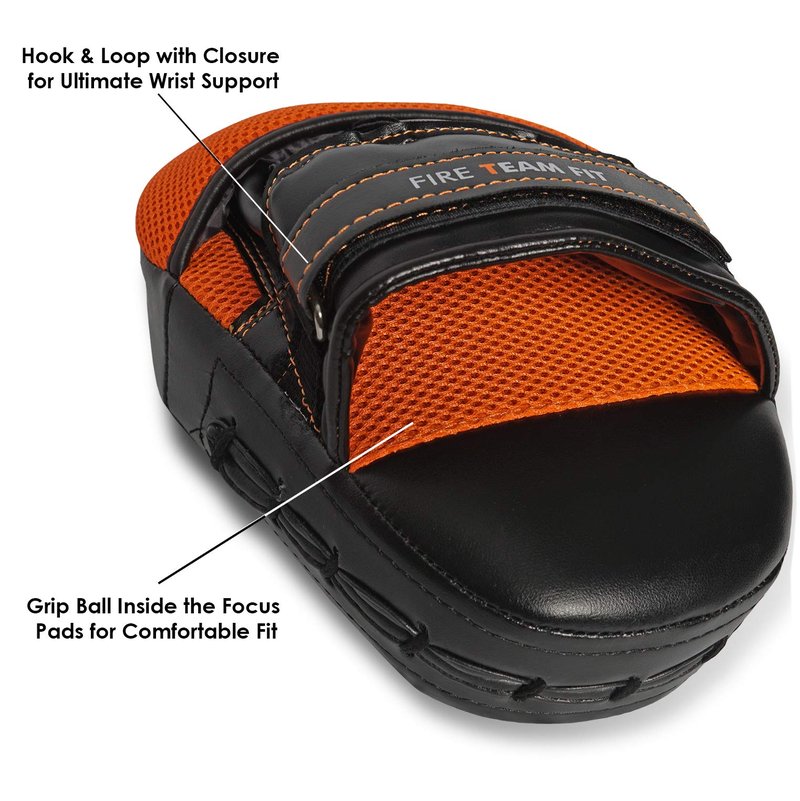 Fire Team Fit Focus Mitts (Black-Orange)