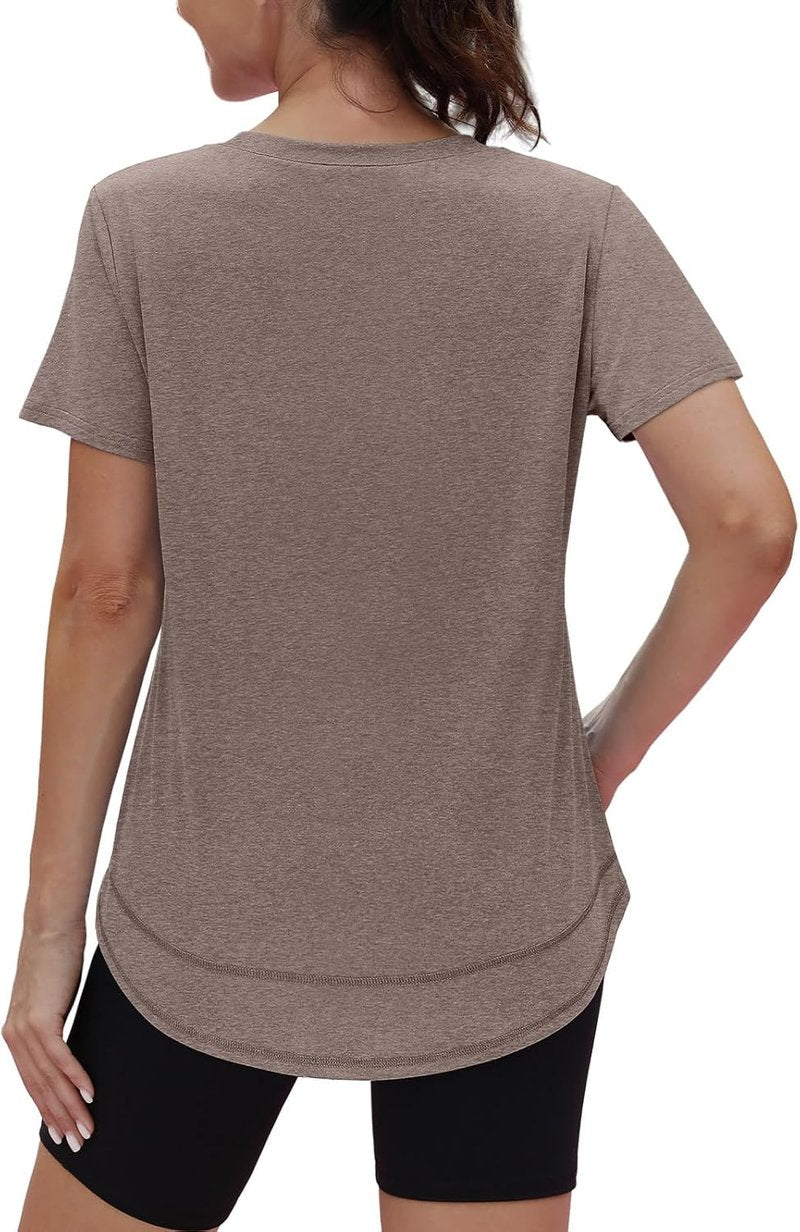 Women's Workout Tops - Short Sleeve Sun Protection UPF 50+ Quick Dry Hiking & Running | Sizes S-3XL