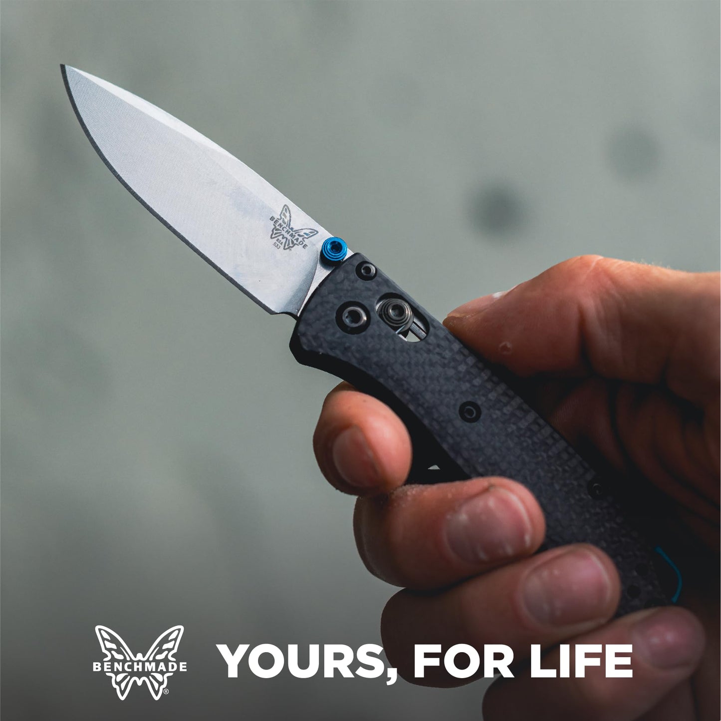 Benchmade - Mini Bugout 533 Folding Knife with Black Carbon Fiber Handle (533-3)