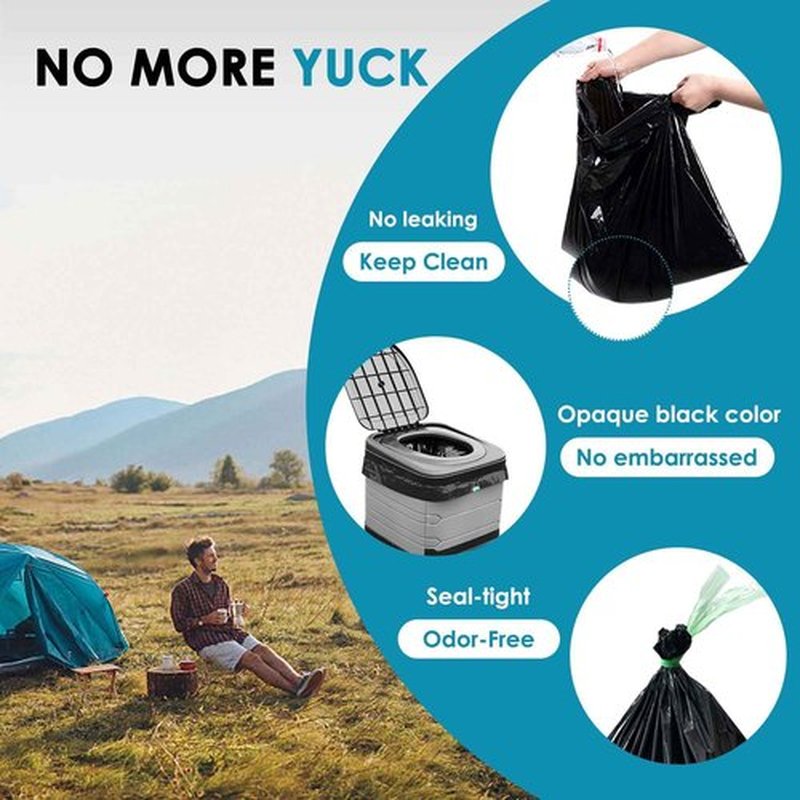 TRIPTIPS XXXL Portable Potty and Toilet Bags 3 Rolls *10 Bags