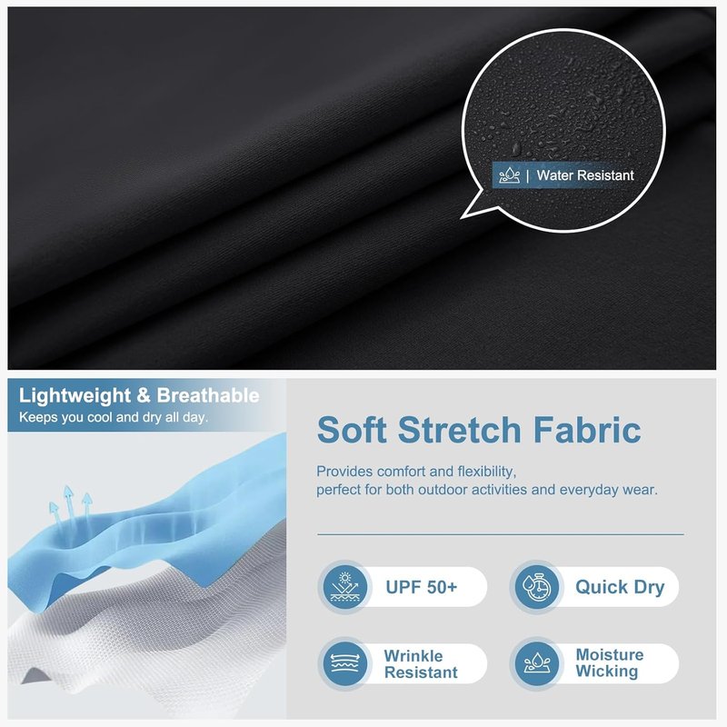Men's Golf Pants - Stretch Dress Trousers for Comfort & Mobility | Quick Dry, Lightweight, Casual | Sizes 30/32/34