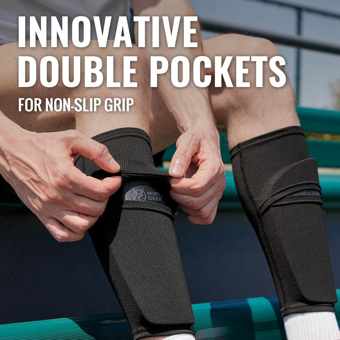 Soccer Shin Guards for Boys incl. Sleeves with Optimized Insert Pocket