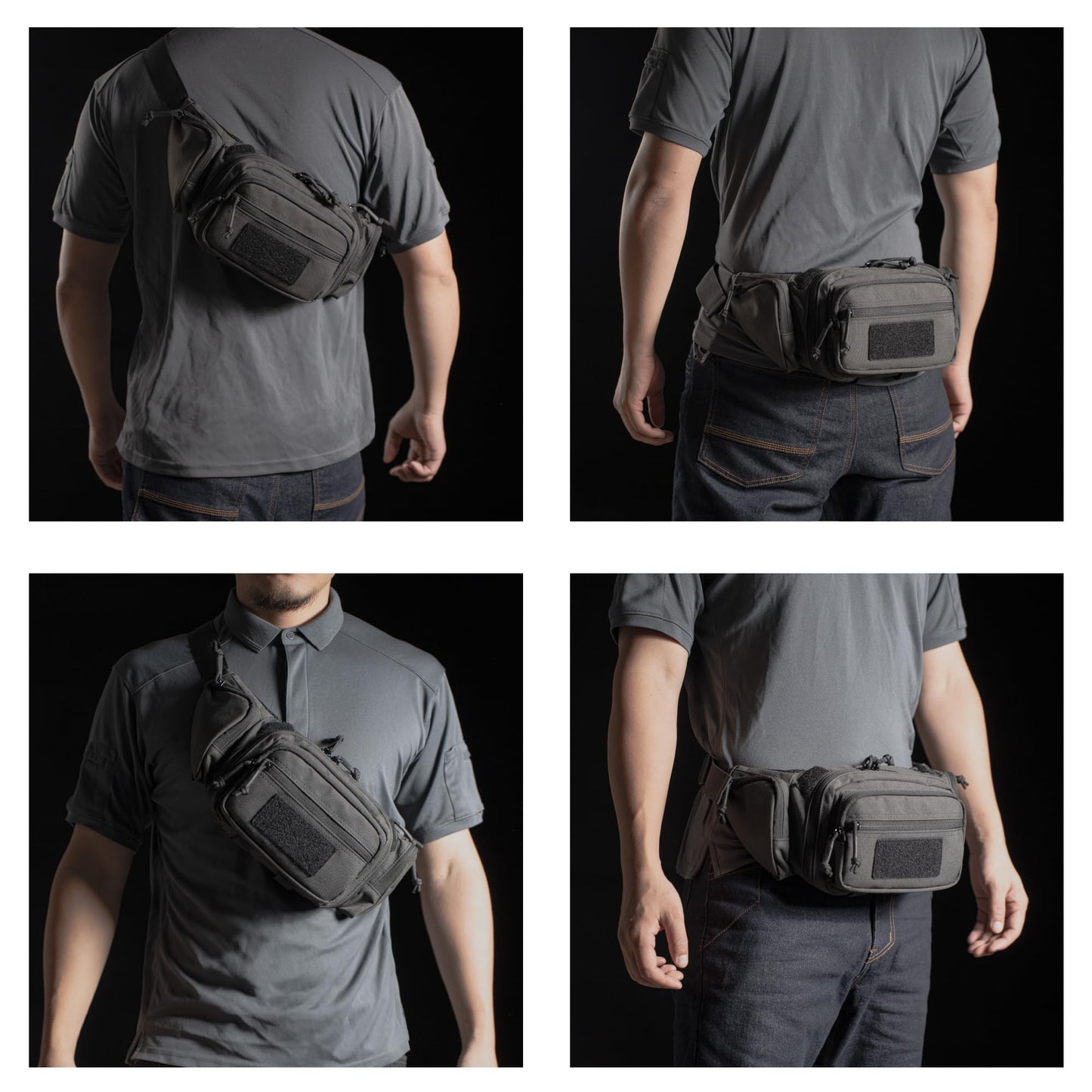 CLTAC CCW Tactical Fanny Pack for Concealed Carry, 500D Nylon Low Profile EDC Waist Bag with Pistol Holster & YKK Zippers, Everyday Carry Hip Pack (Range Green)