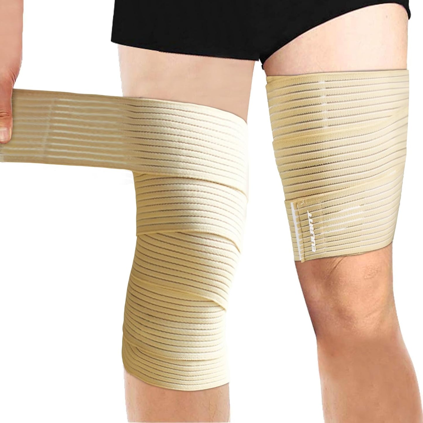 Elastic Wrist and Leg Support Brace - Adjustable Compression Wraps for Carpal Tunnel, Arthritis, and Fitness | 1 Pair