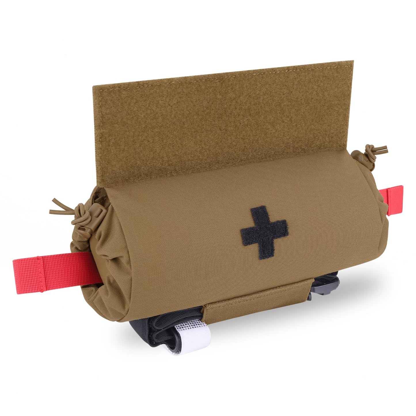 PETAC GEAR Tactical First Aid Drop Dump Pouch, Micro Medical Trauma Roll Up Drop Pouch EMT IFAK Sub Abdominal Carrying Bag with Hook-N-Loop (CB)