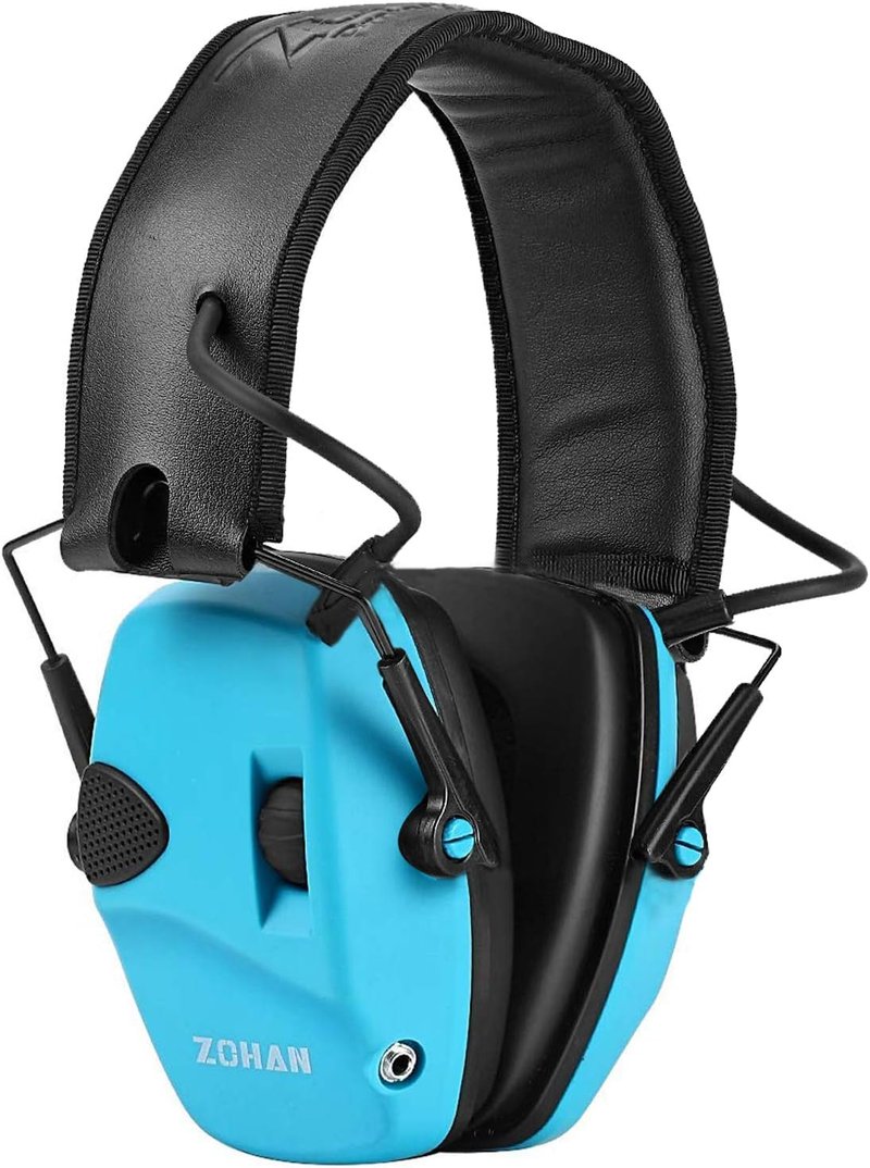 ZOHAN EM054 Electronic Shooting Ear Protection - 4X Sound Amplification, Slim Active Noise Reduction Earmuffs for Gun Range