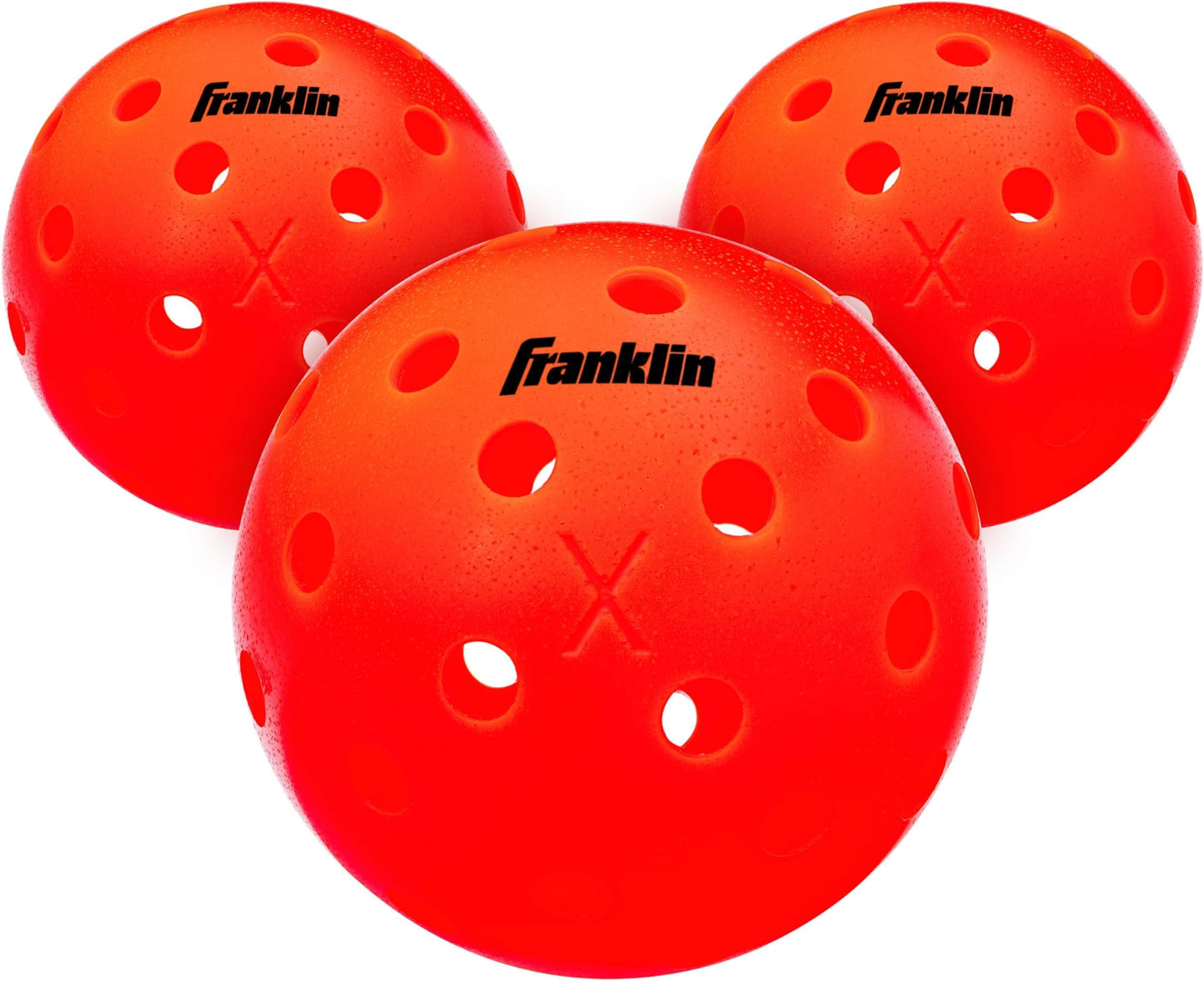 Franklin Sports X-40 Pickleballs - Official Ball of USA Pickleball, APP Tour, US Open - Suitable for Outdoor Courts - Regulation Size, Tournament Grade - Ember (Pack of 36)