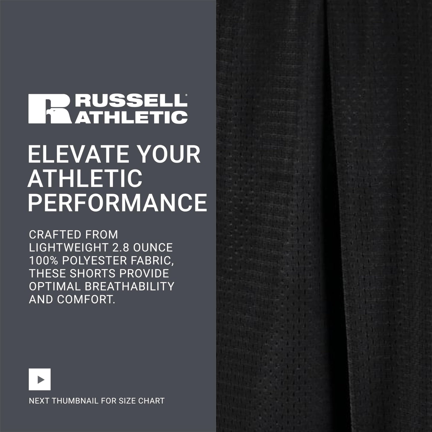 Russell Athletic Men's Mesh Pocket Short, Maroon, Large