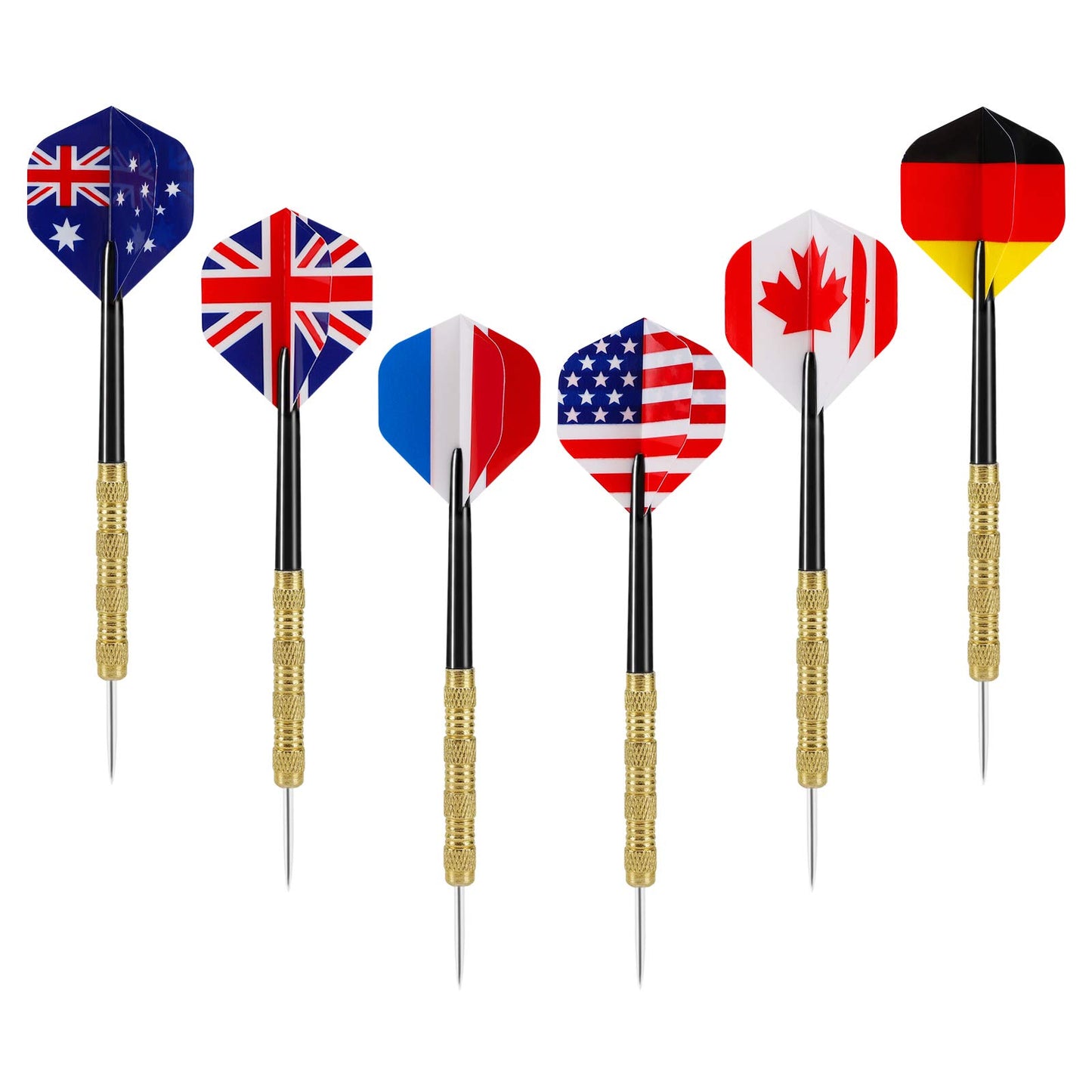 Accmor Metal Tip Darts, Steel Tip Darts, 14 Grams Professional Metal Darts, Darts Metal Tip Set, Metal Darts for Dartboard, 18 pcs ﻿