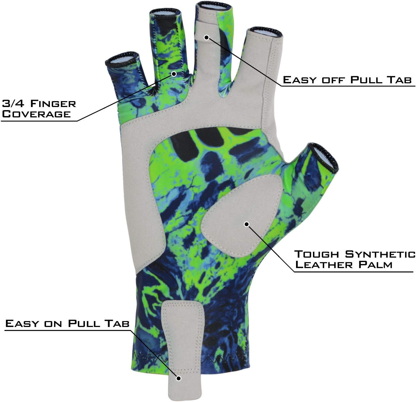 KastKing Sol Armis Fishing Gloves - UPF 50+ UV Protection for Outdoor Activities | Ideal for Kayaking & Rowing