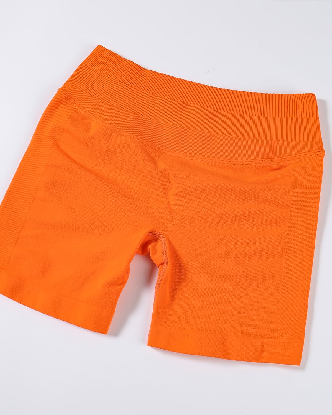 AUROLA Influence Collection Workout Shorts for Women,No Roll Up Squat Proof New Scrunch Seamless Compression Gym Short, Persimmon Orange, M