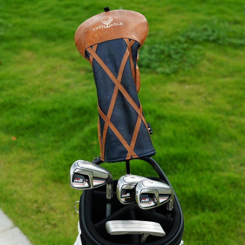 Craftsman Golf Brown Driver Headcover Golf Club Head Cover for Driver Wood 19th Hole After Party Design
