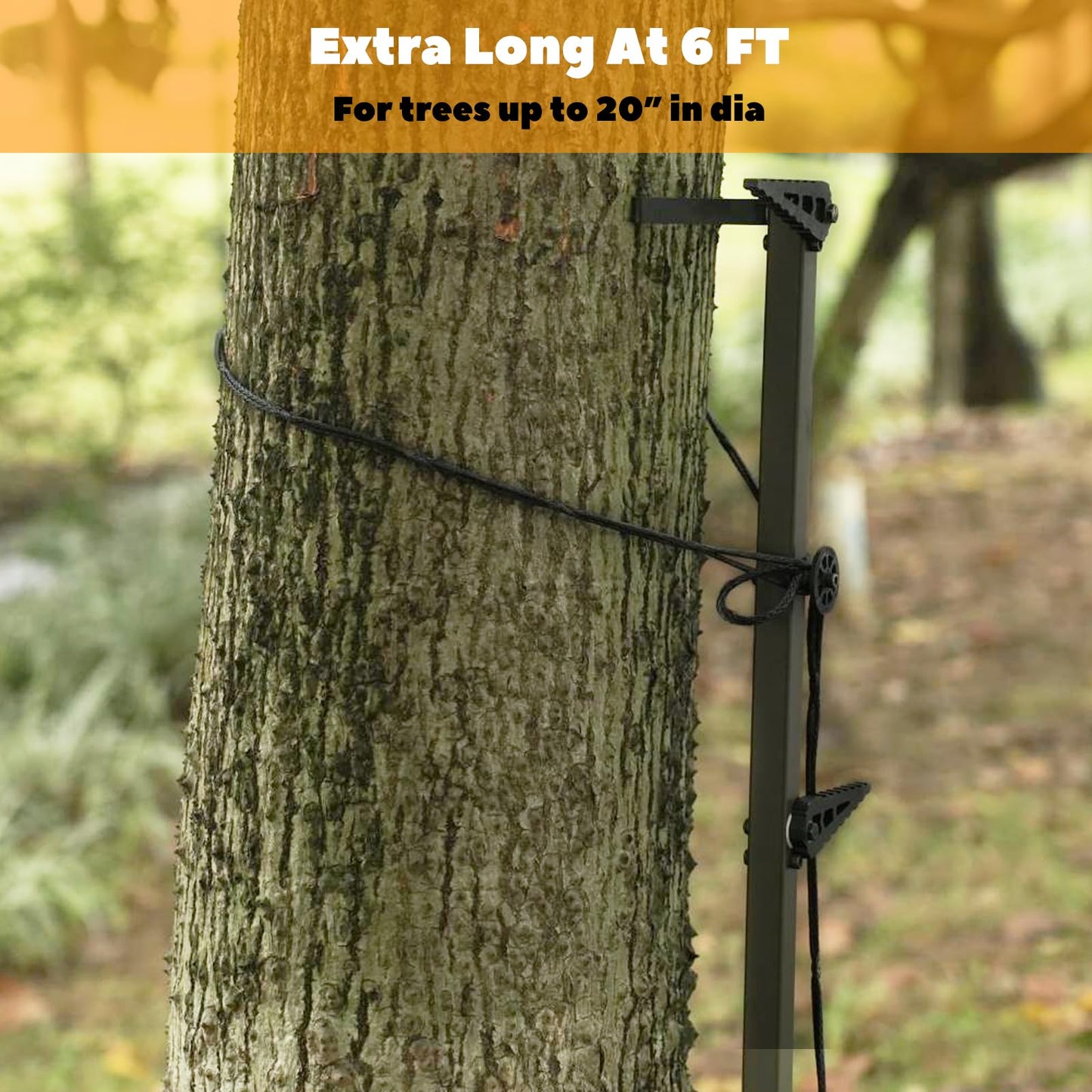 ZIVOXIA Climbing Stick Stabilizer Strap, Daisy Chain Amsteel Rope Hunting Utility Strap for Holding Climbing Sticks, Ultimate Stick Attachment - Weighs Only 1.5 Ounces