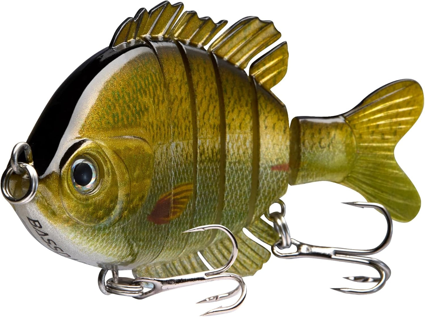 Multi Jointed Panfish Swimbaits - Hard Topwater Bass Lures | 3.5in/0.85oz Bluegill Fishing Lure