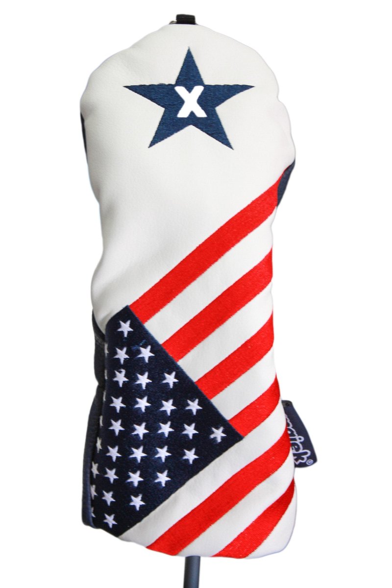 USA 1 3 X Golf Headcover Patriot Vintage Retro Patriotic Driver Fairway Wood Head Cover