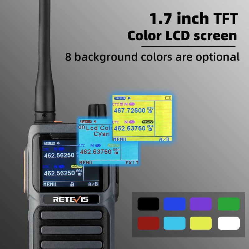 Retevis RB17P GMRS Radio Walkie Talkie, GMRS 2 Way Radio Long Range Walkie Talkies Rechargeable with 2200mAh Battery, SOS Siren, NOAA Scanning & Receiving for Hikers, Campers and Hunters