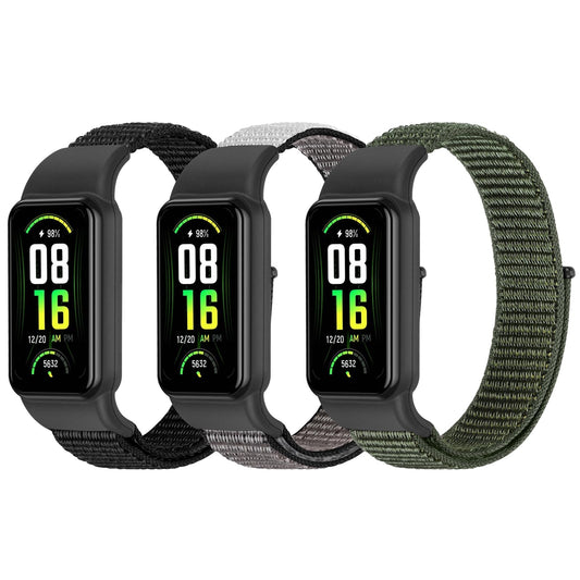 YCHDDER Solo Loop Nylon Straps Compatible with Amazfit Band 7 Strap,Soft Breathable Comfortable Adjustable Colorful Sports Replacement Band for Amazfit Band 7 for Men Women