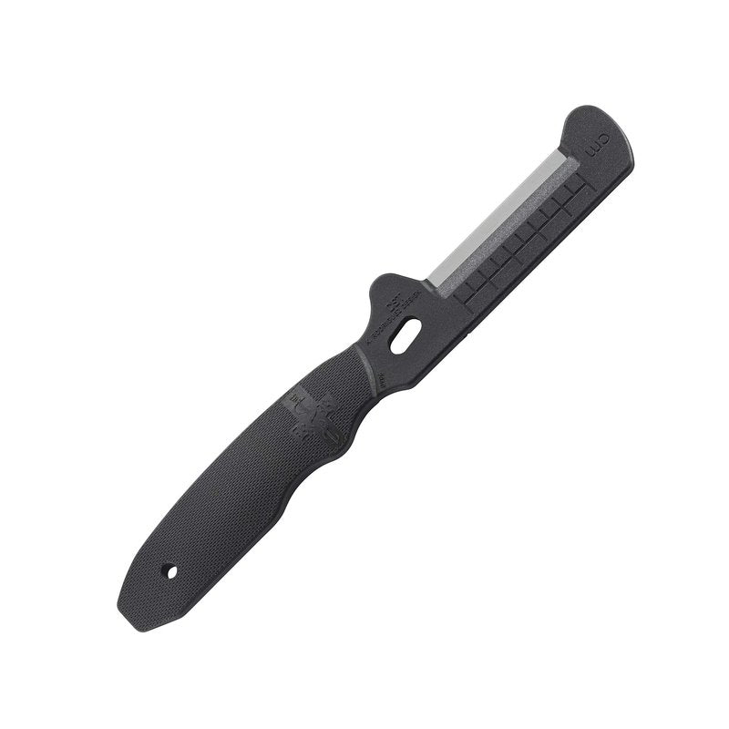 CRKT Combat Stripping Tool with Sheath: Emergency Trauma Tool, Flat Razor Blade to Slide Through Clothing and Gear, Oxygen Wrench, Poly Handle, Sheath 9860