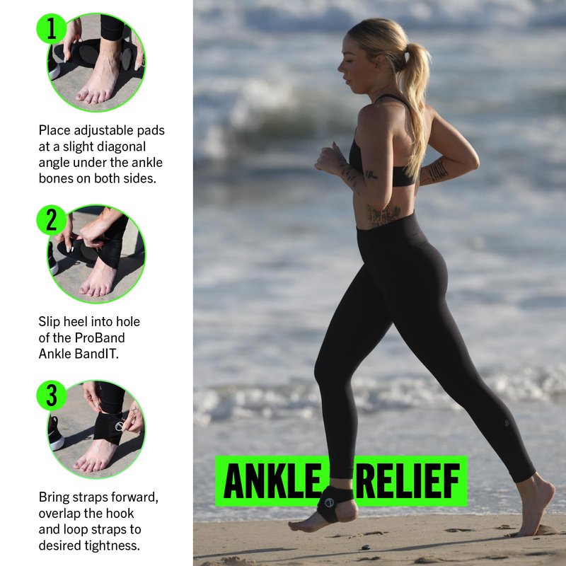 PROBAND The Ankle BandIT, One Size Fits Most, Compression Ankle Wrap, Reduce Pain, Tendonitis, Buritis, Ankle Sprain, Osteoarthritis, Plantar Fasciitis, Synovitis