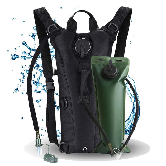 Water Backpack for Hiking Black Water Hydration Backpack with 3L Water Bladder Lightweight Waterproof Water Bag Backpack Tactical Water Backpack for Cycling Hiking